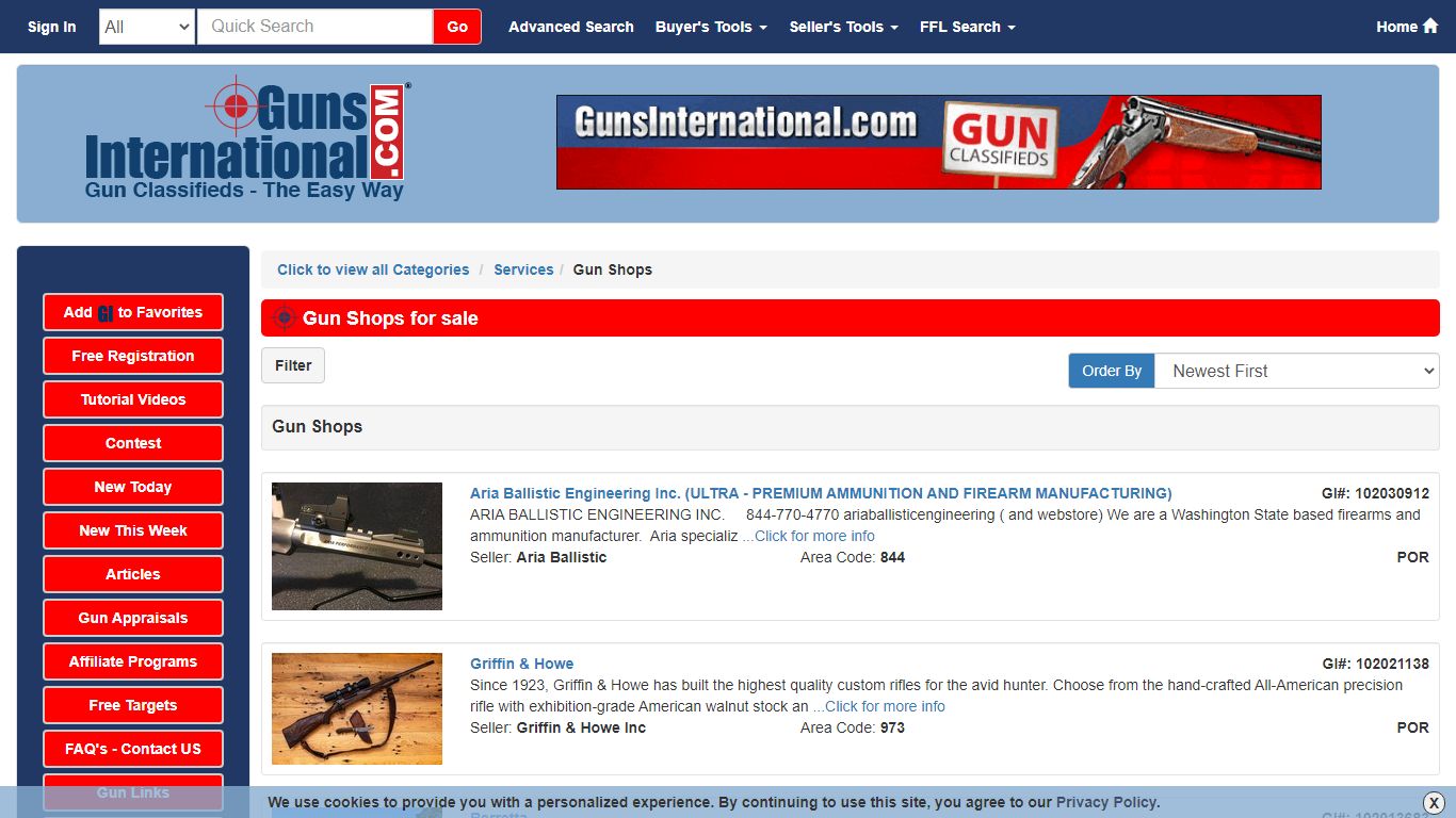Gun Shops for sale - Guns International